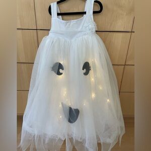 Pottery Barn Kids Lit Light Up Ghost Tutu dress 7 8 Size Halloween Costume